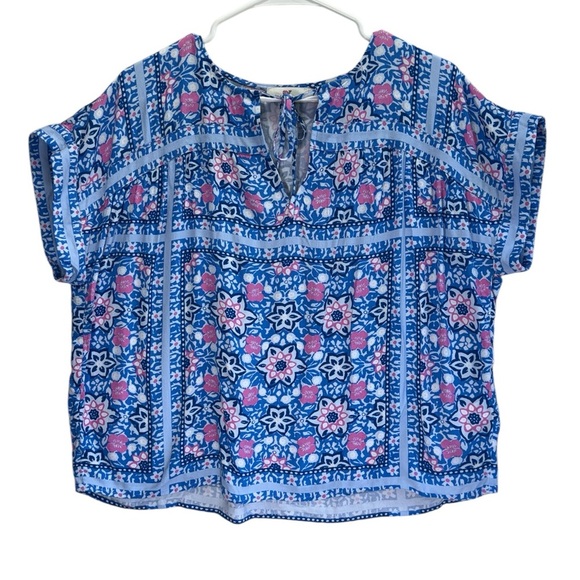 Vineyard Vines Bloom Floral Blue and Pink Women's Top. Size S - Picture 12 of 12